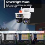 Κάμερα Ασφαλείας WiFi με Διπλή Αντένα, Τριπλούς Φακούς και LED