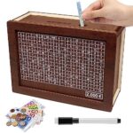 Κουμπαράς Ξύλινος με Αποταμίευση 2000 Ευρώ και Λευκό Πίνακα